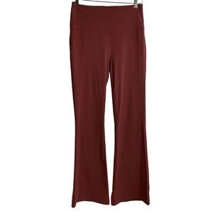 Lululemon Groove Flared Pant 10 Womens maroon Nulu Yoga Pilates Athleisure 33"